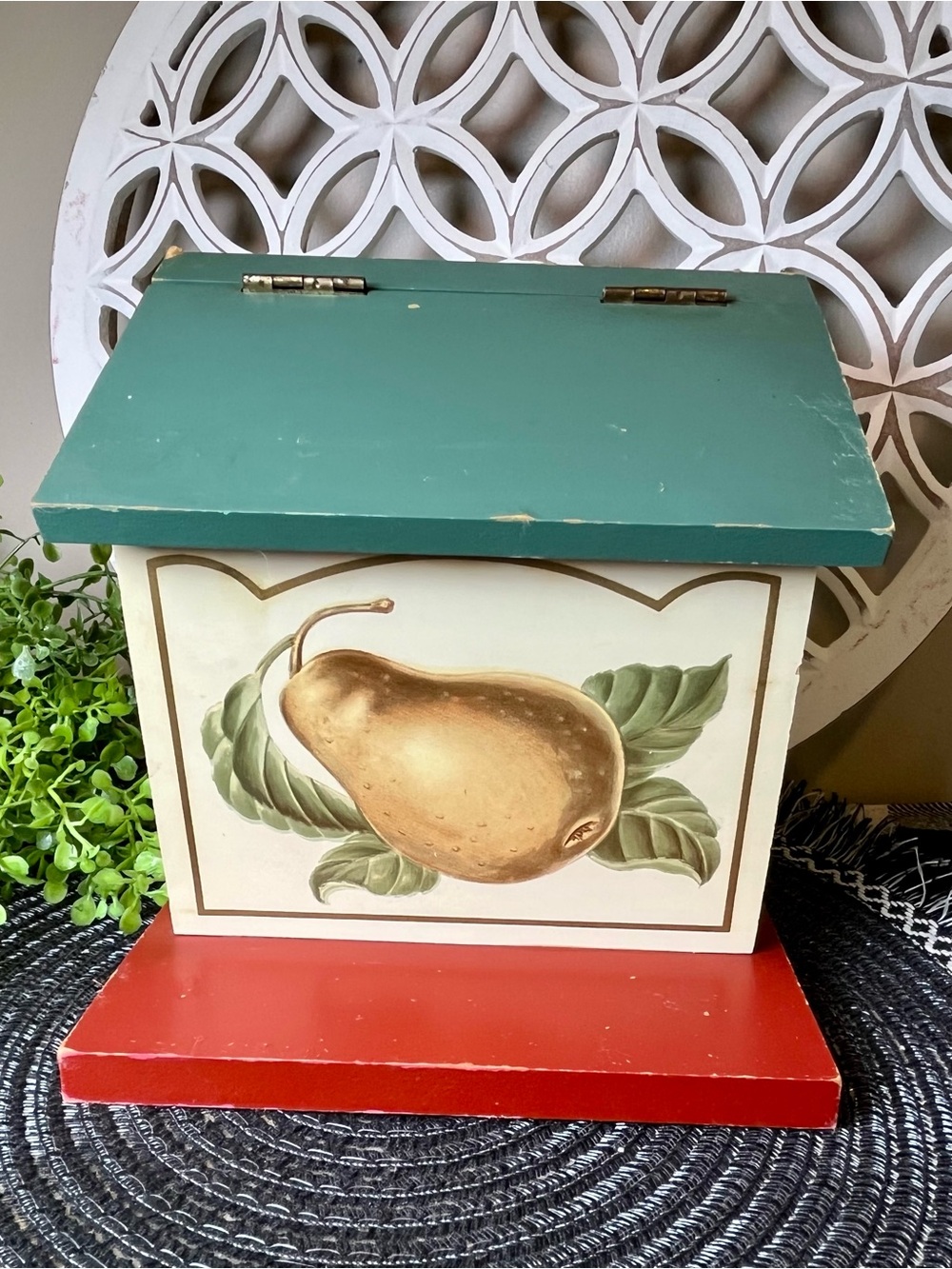 Vintage Wooden Country Style Recipe Card Holder